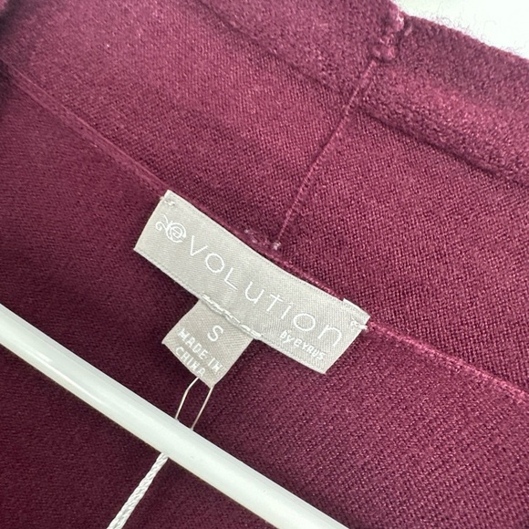 Stitch Fix Evolution Women’s Open Front Cardigan Sweater Small Burgundy - Picture 6 of 8